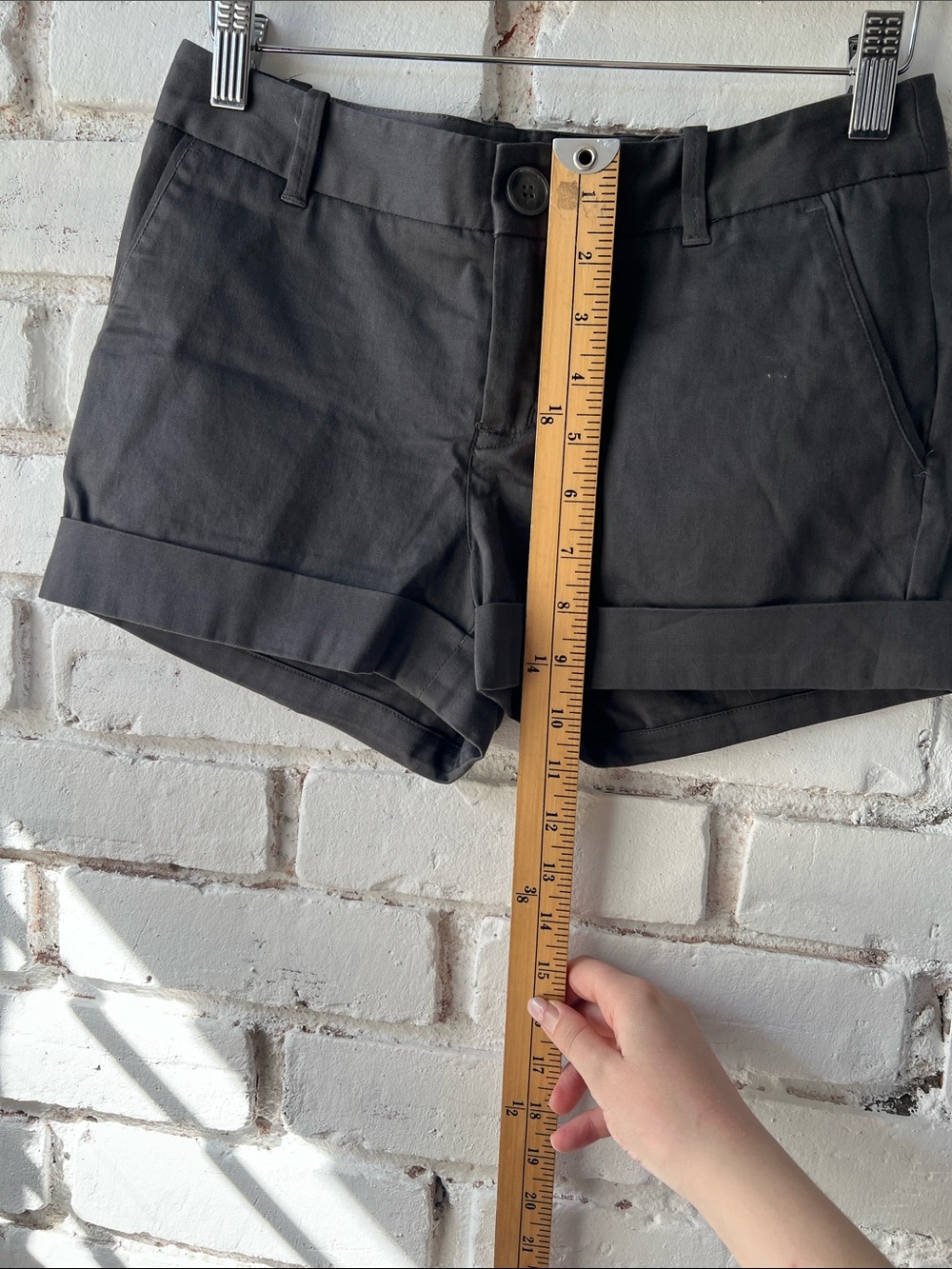 Dark grey Women's Cuffed Shorts talula fold shorts - Picture 5 of 5